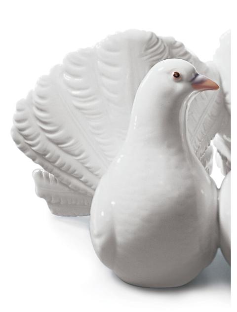 食器 ヤドロ鳩箱の中の愛の鳥Lladro Doves 2 LoveBirdsInBox