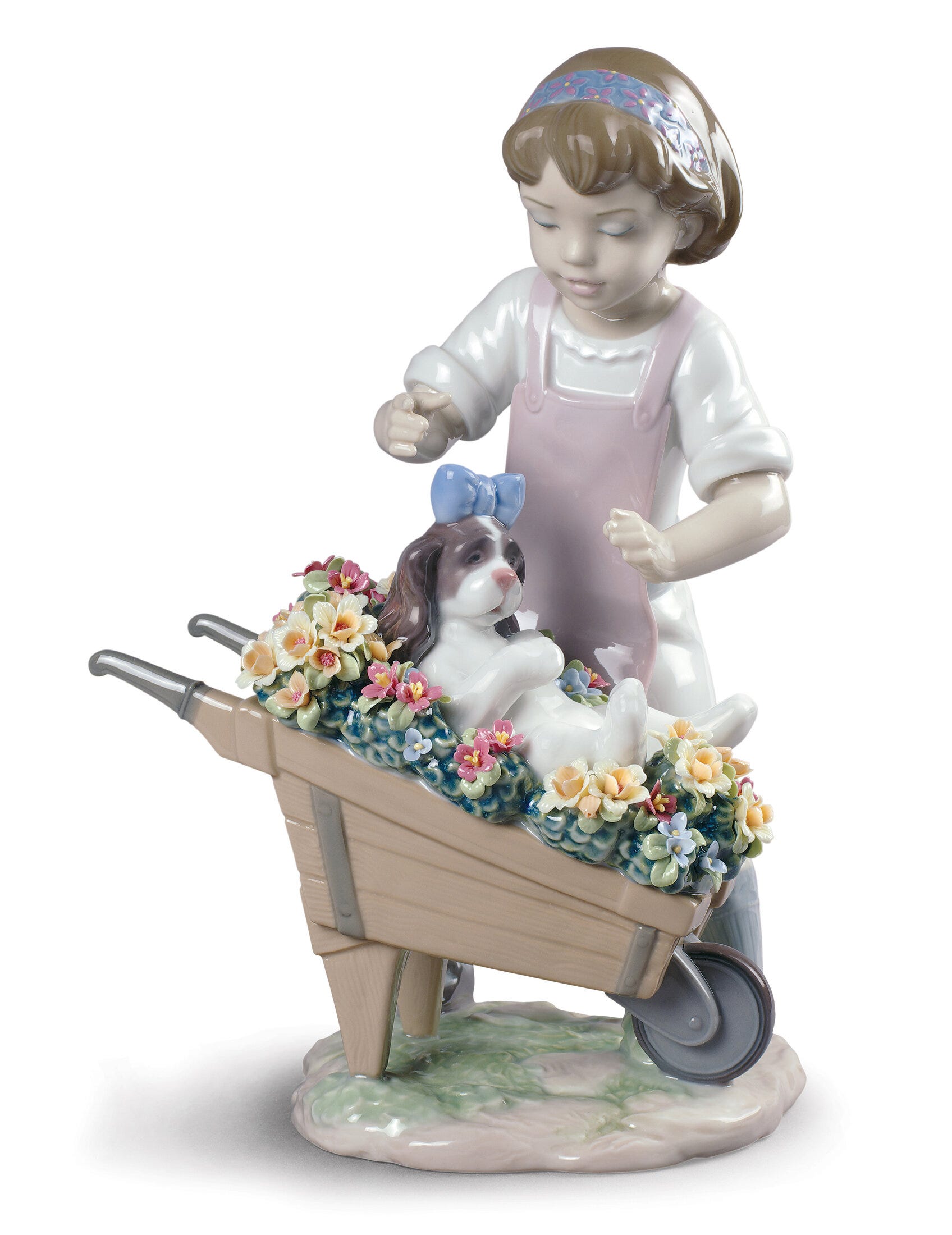 Lladro high quality Bashful Bather Dog Figurine