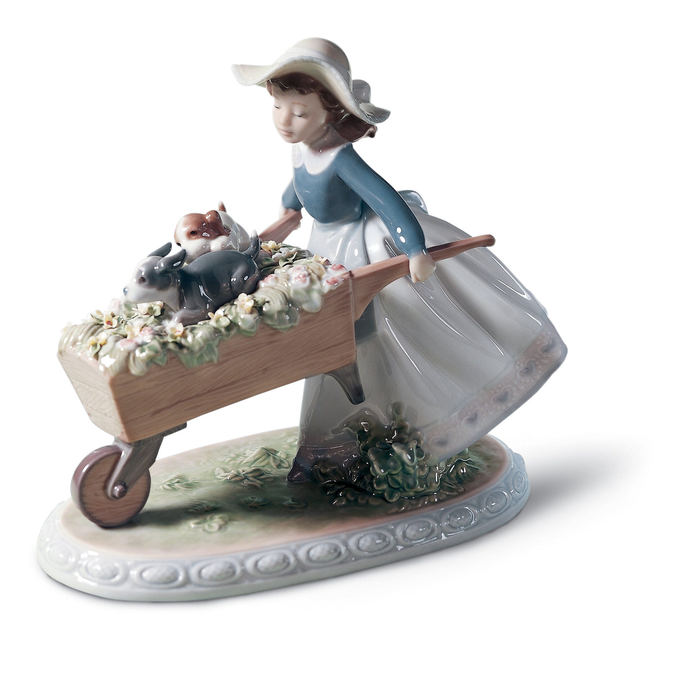 A Barrow of Fun Girl Figurine Lladro USA