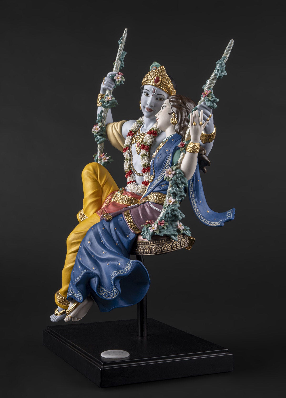 Radha Krishna on a Swing Sculpture. Limited Edition | Lladró 