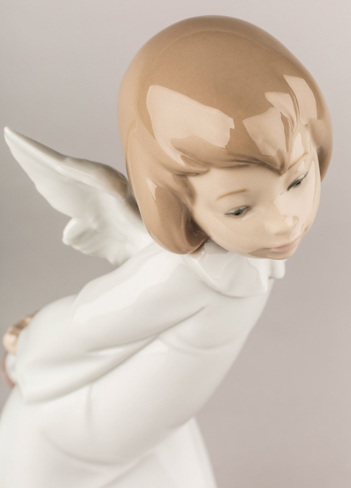 【即納HOT】Lladro リヤドロ 天使の考えごと わかってきたぞ 少女 天使像 リヤドロ