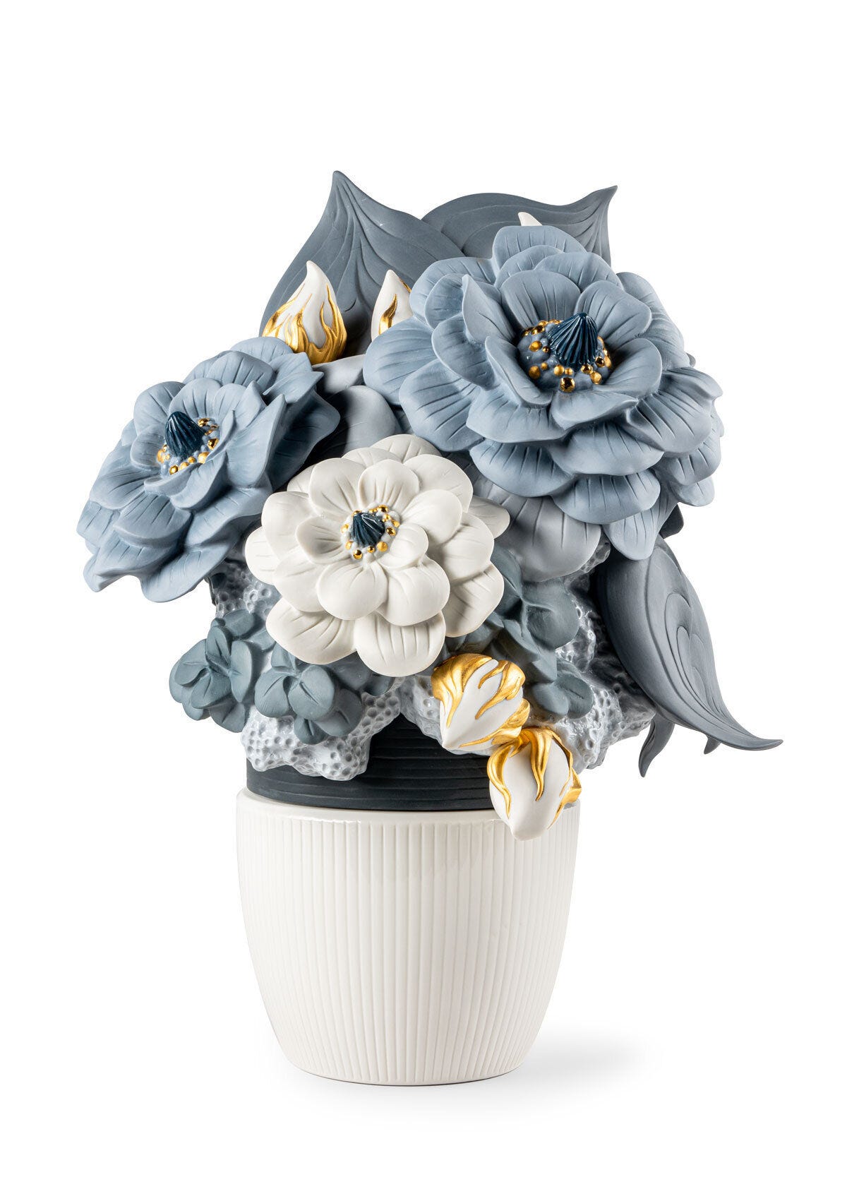 Vase with Flowers. Blue