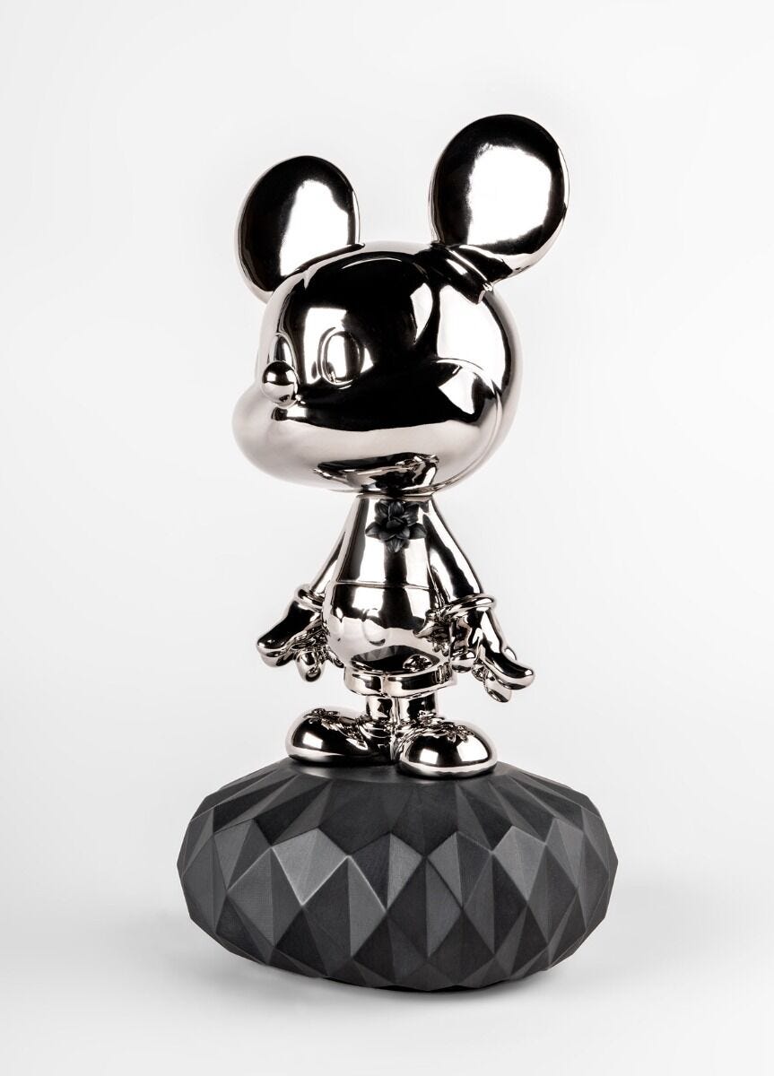 Mickey Mouse Platinum Sculpture | Lladro Official USA