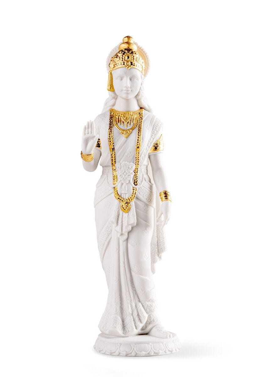 Sita Sculpture. Golden Luster | Lladro Official USA