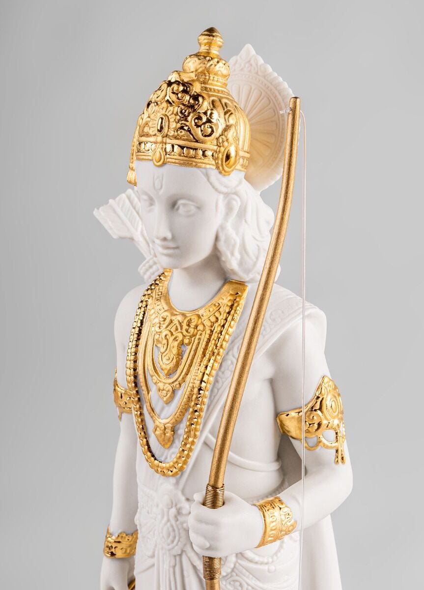 Lakshman Sculpture. Golden Luster | Lladro Official