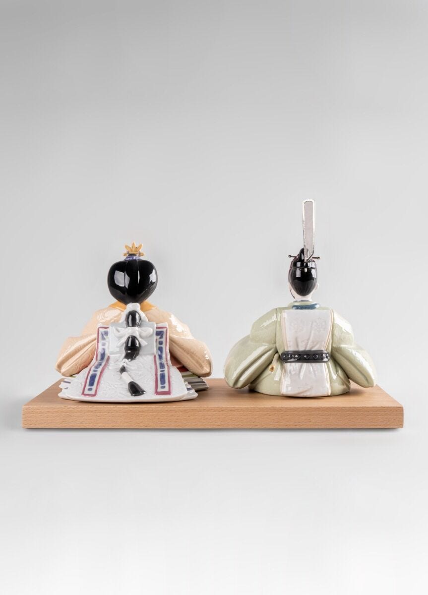 Hina Dolls Sculpture. Green-yellow. Limited Edition | Lladró 