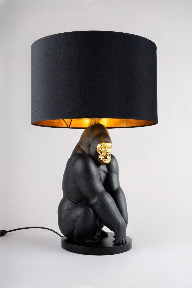 Gorilla lamp. Black-gold (US)