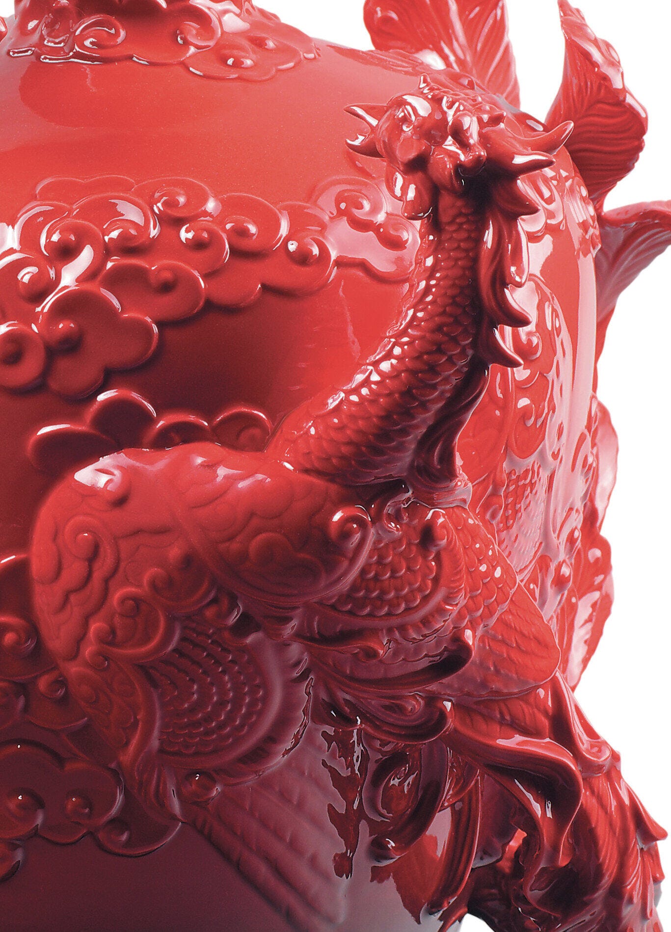 Dragon and Phoenix Vase - Lladro-USA