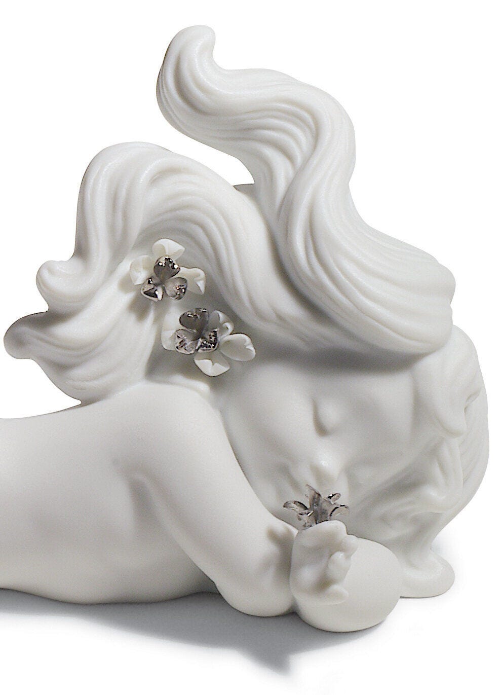 Day Dreaming at Sea Mermaid Figurine. Silver Lustre - Lladro