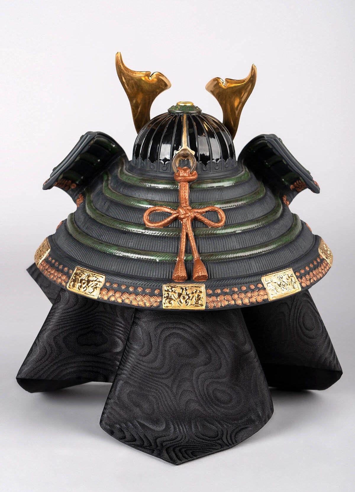 Orange Samurai Helmet Figurine - Lladro-USA