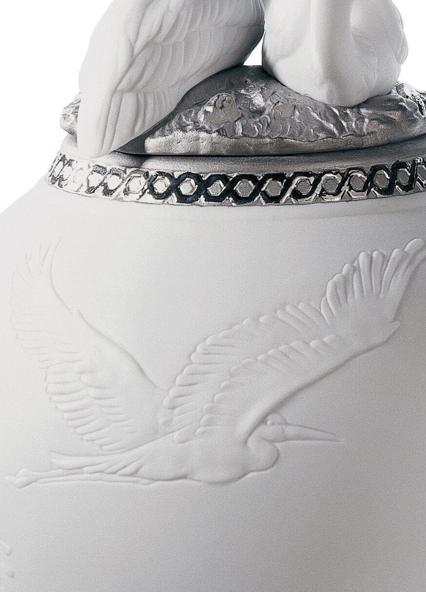 Heron's Vase II (Re-Deco/Silver) - Lladro-Japan