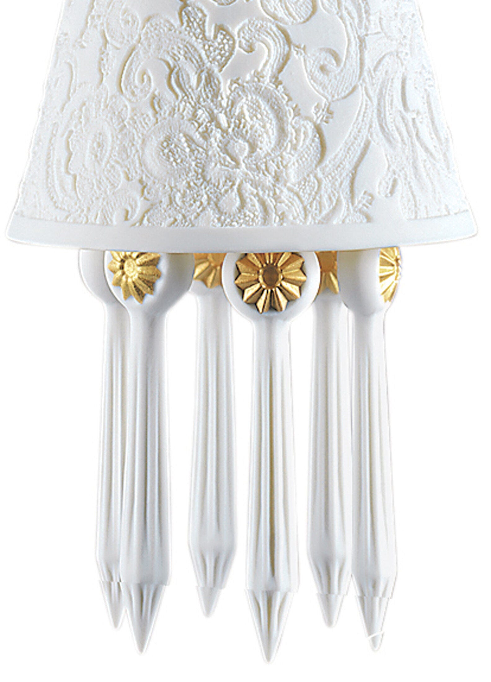 Belle de Nuit Ceiling Lamp with Lithophane. Golden Luster (US