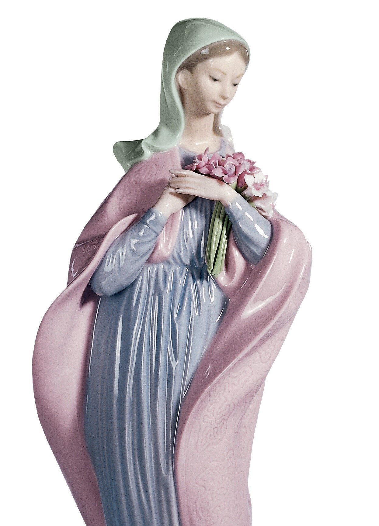 Our Lady with Flowers Figurine - Lladro-USA