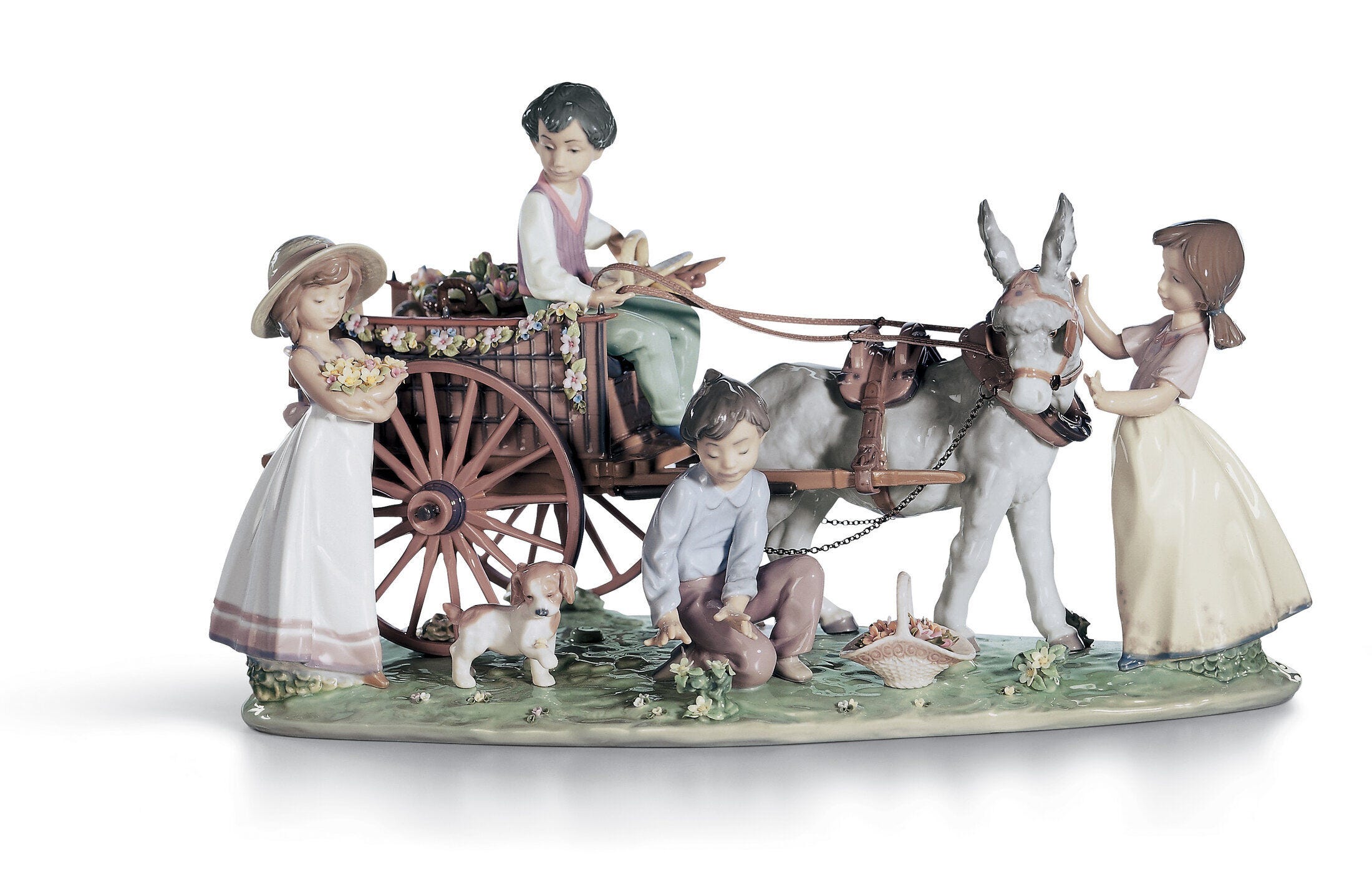 Enchanted Outing Children Sculpture. Limited Edition - Lladro-USA