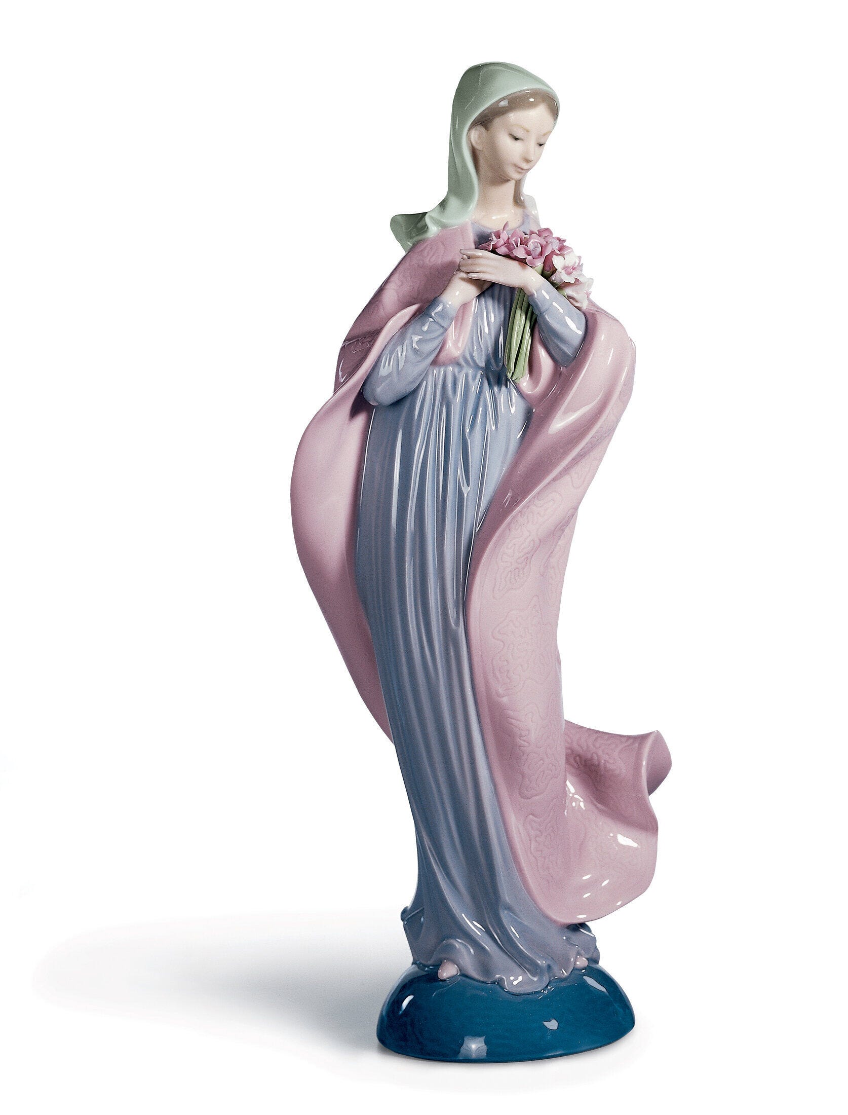 Our Lady with Flowers Figurine - Lladro-USA