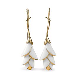 Heliconia Long Earrings - Lladro-USA