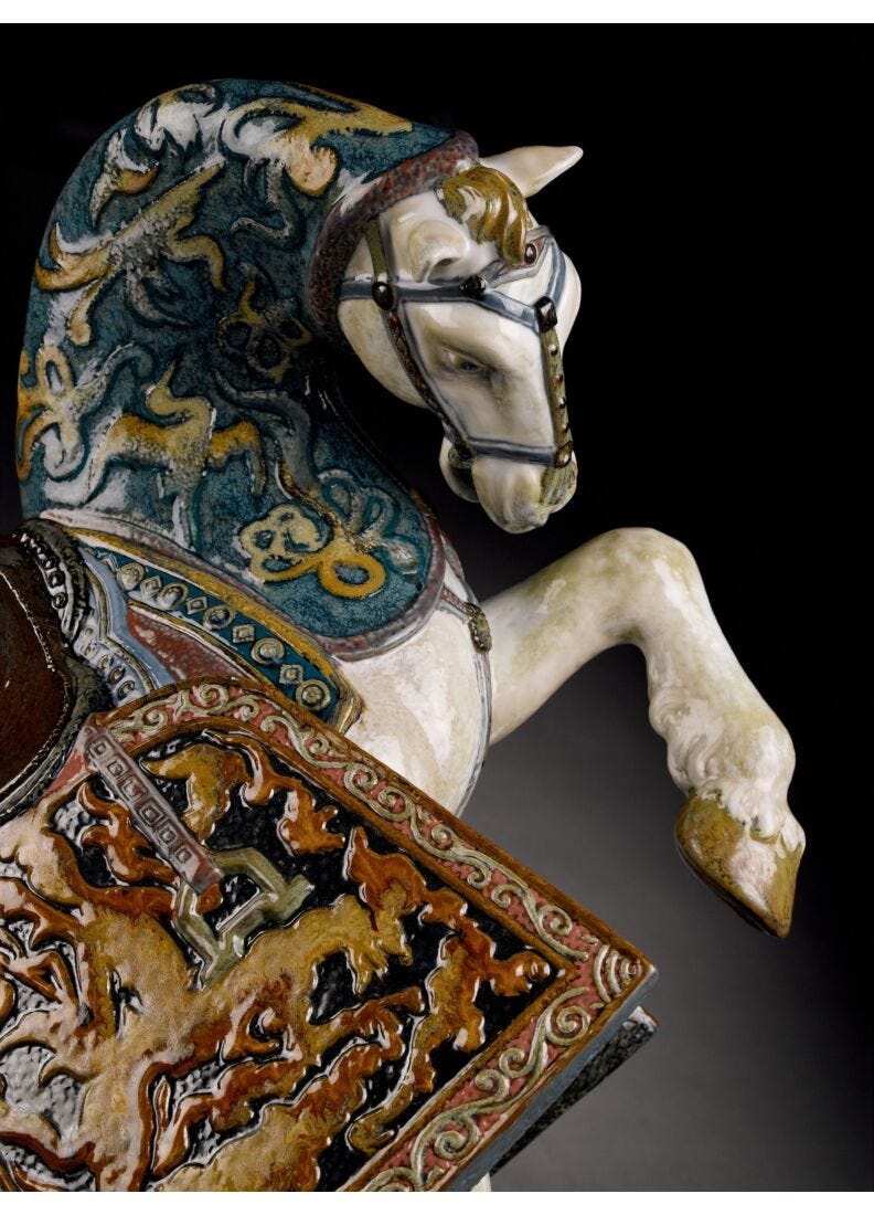 Oriental Horse Sculpture. Glazed. Limited Edition in Lladró