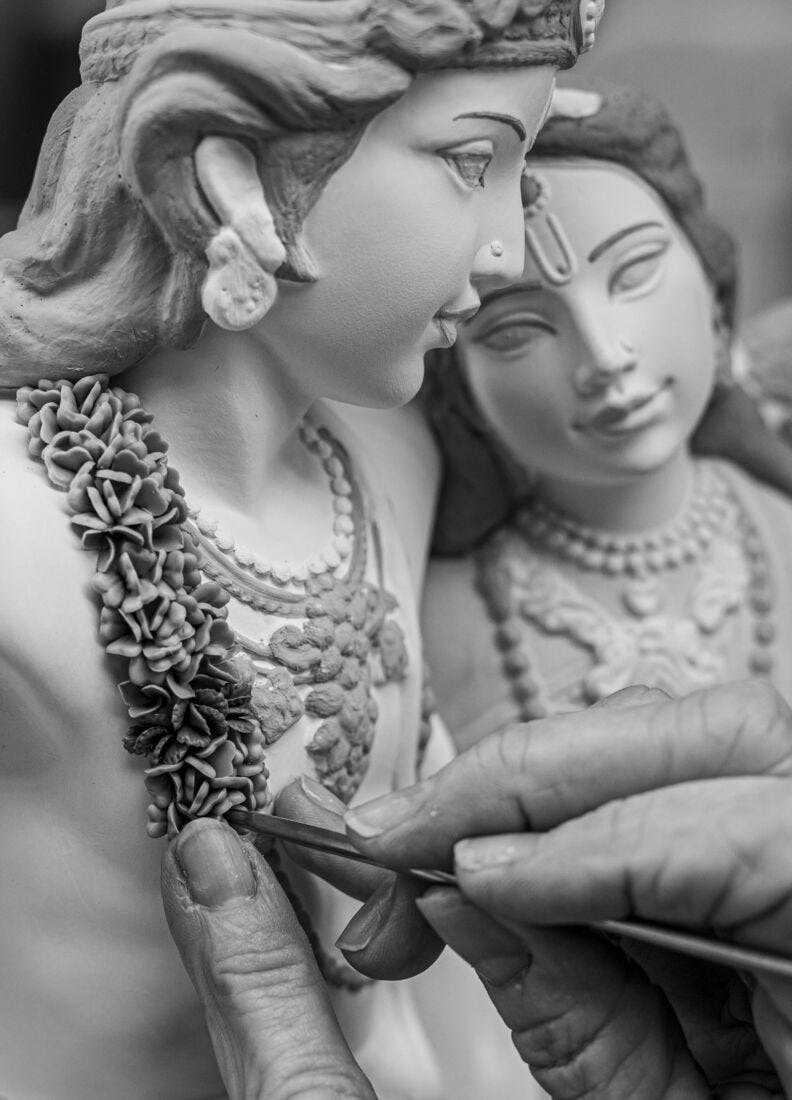 Lladro Radha Krishna Sculpture - Limited edition — Grayson Living