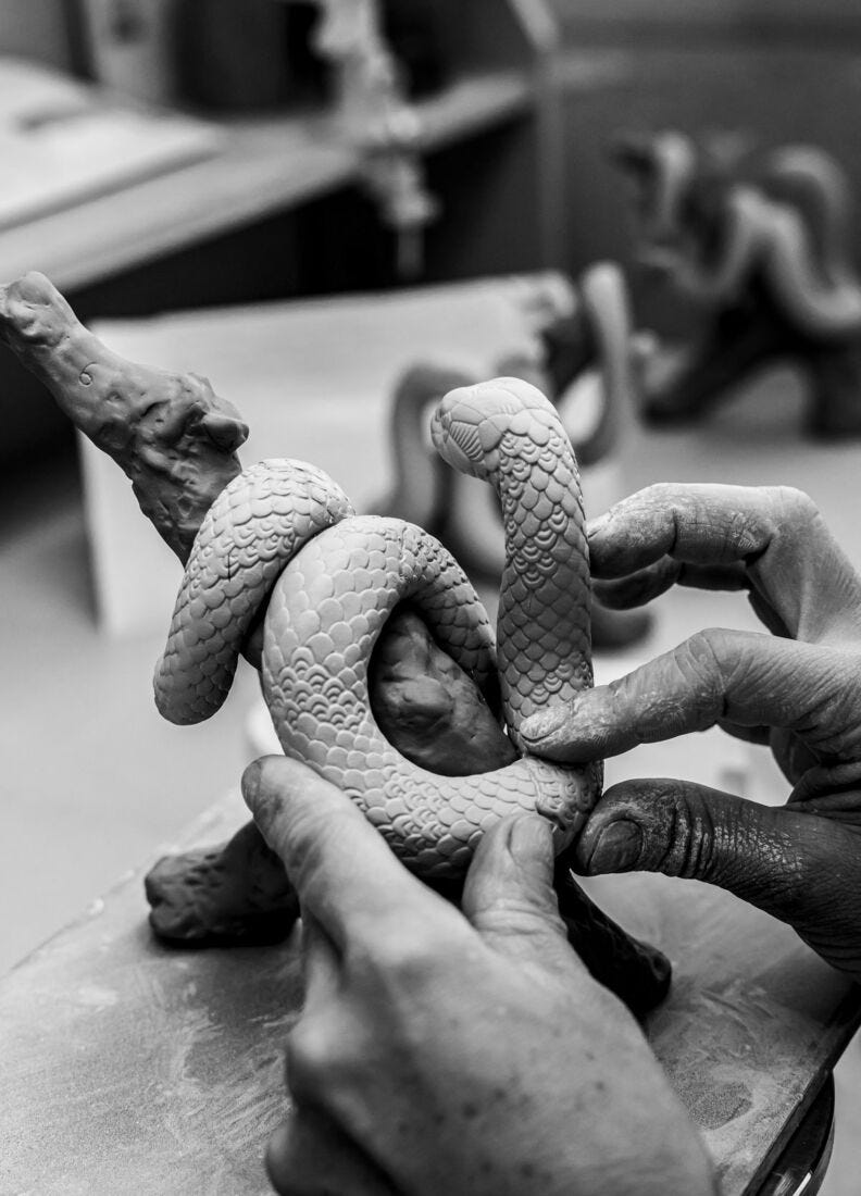 Escultura La Serpiente. Serie limitada en Lladró