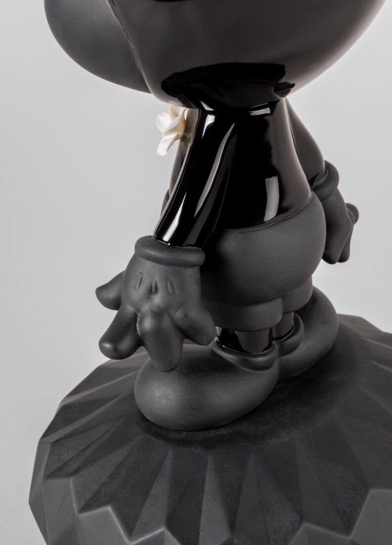 Mickey Total Black Sculpture in Lladró