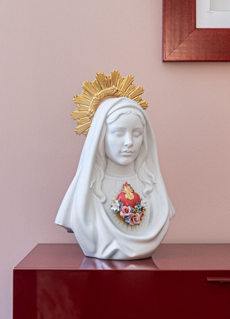 Immaculate Heart of Mary Sculpture in Lladró