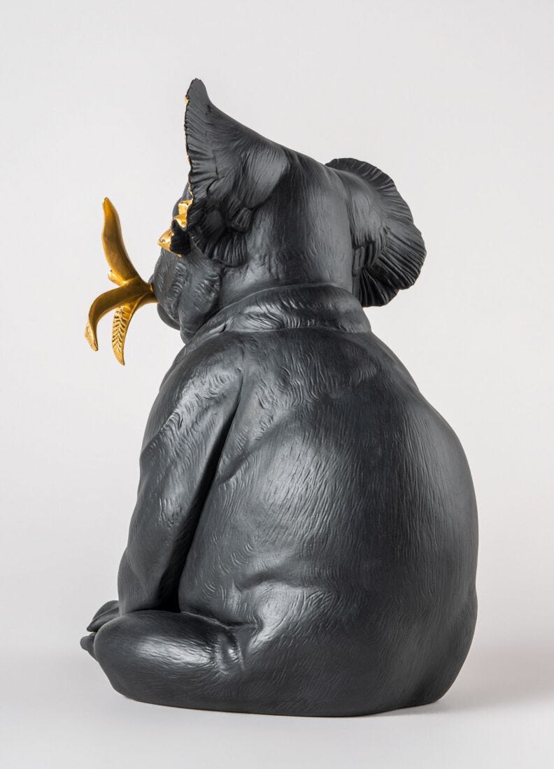 Koala Sculpture. Black-gold. Limited Edition in Lladró