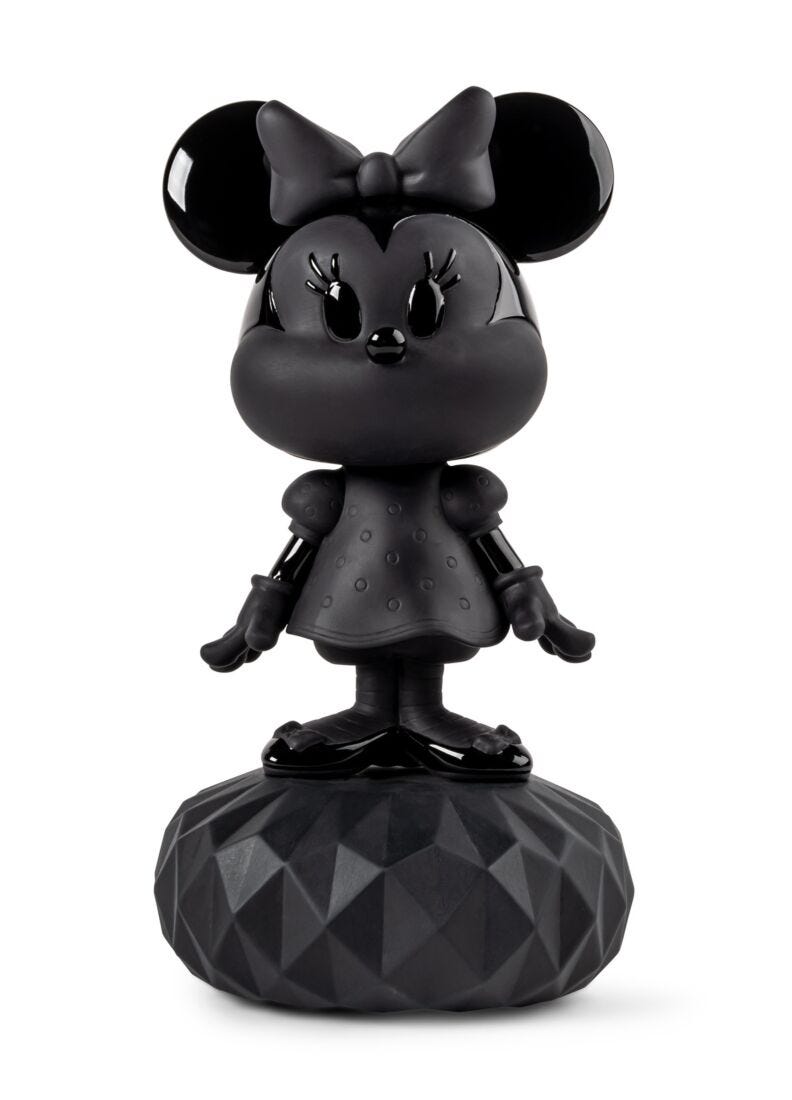 Minnie Total Black Sculpture in Lladró