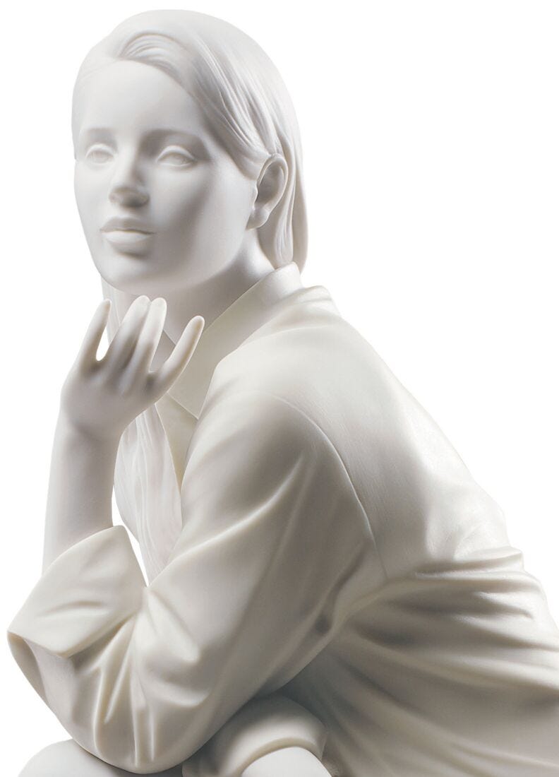 In My Thoughts Woman Figurine - Lladro-Canada