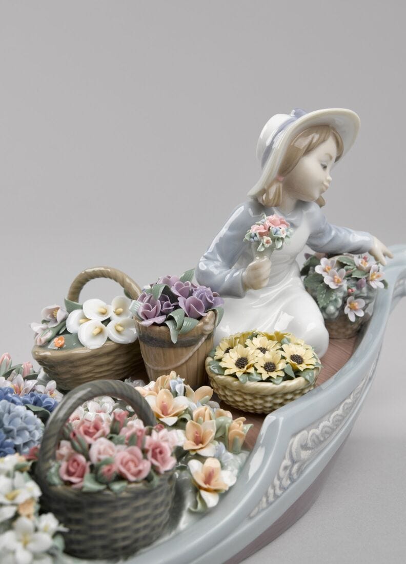 Flowers Forever Girls Sculpture - Lladro-Canada