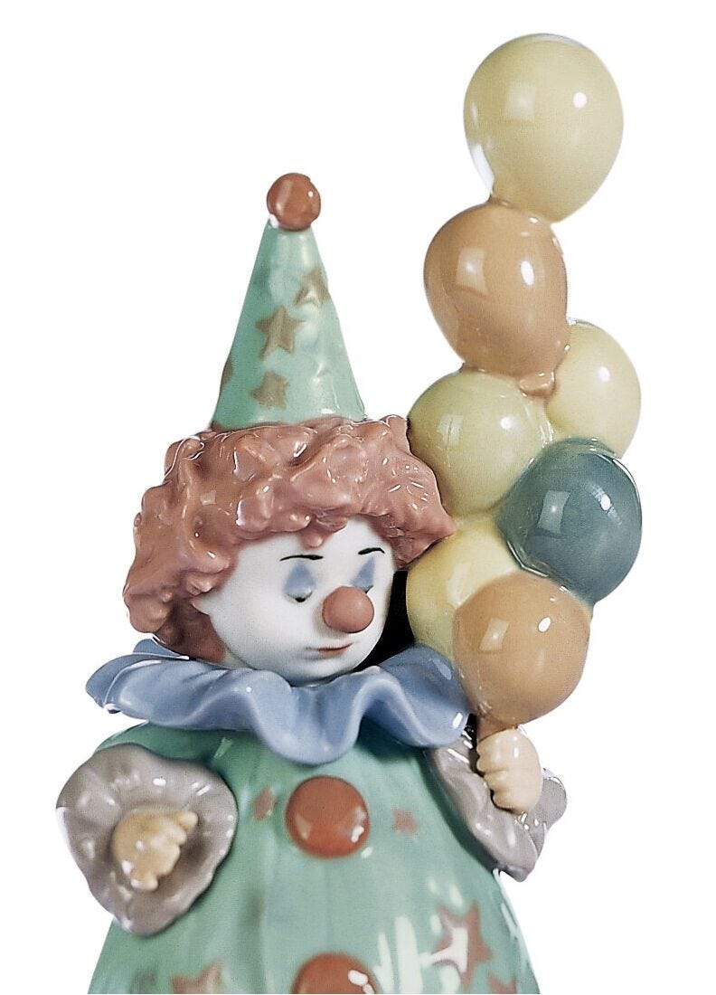 Figura Pequeño pierrot con globos en Lladró