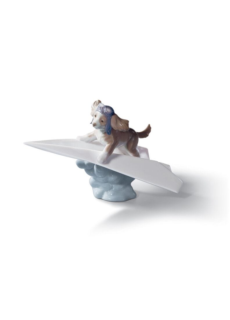 Let's Fly Away Dog Figurine - Lladro-Canada