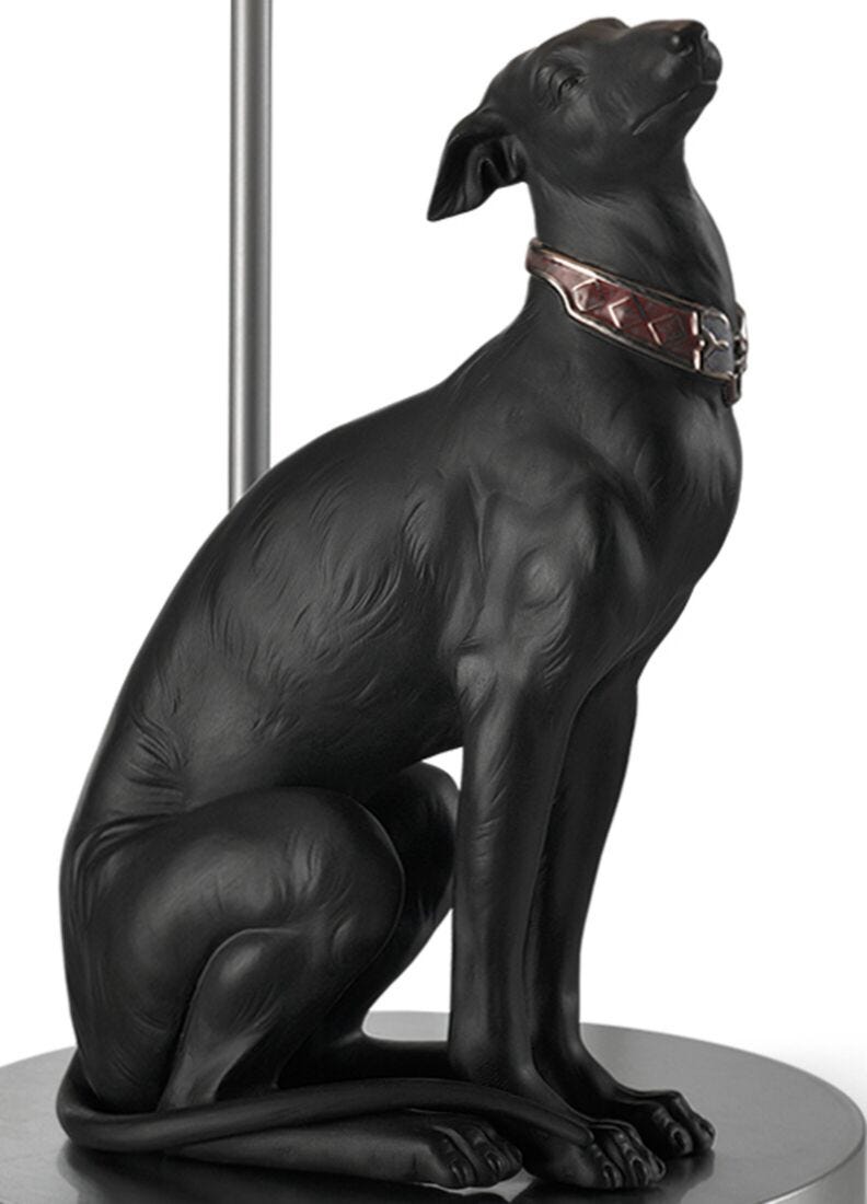 Attentive Greyhound Table Lamp (UK) in Lladró