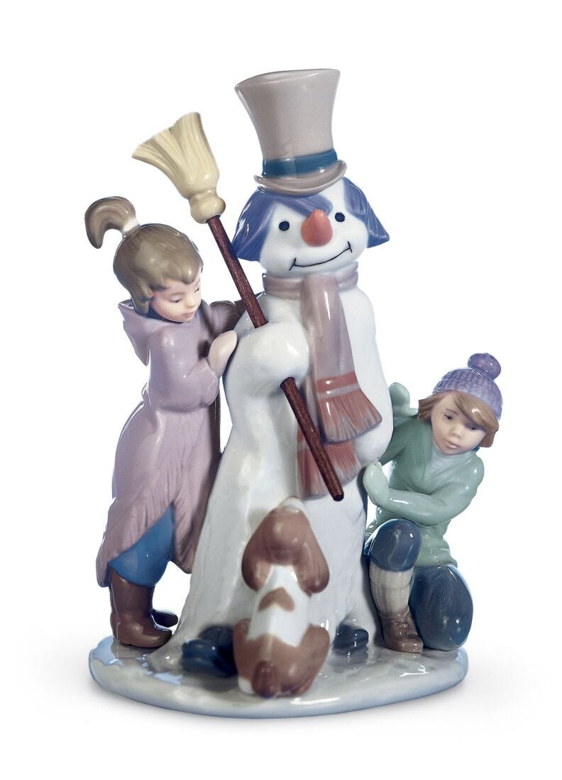 Figura niños Muñeco de nieve en Lladró