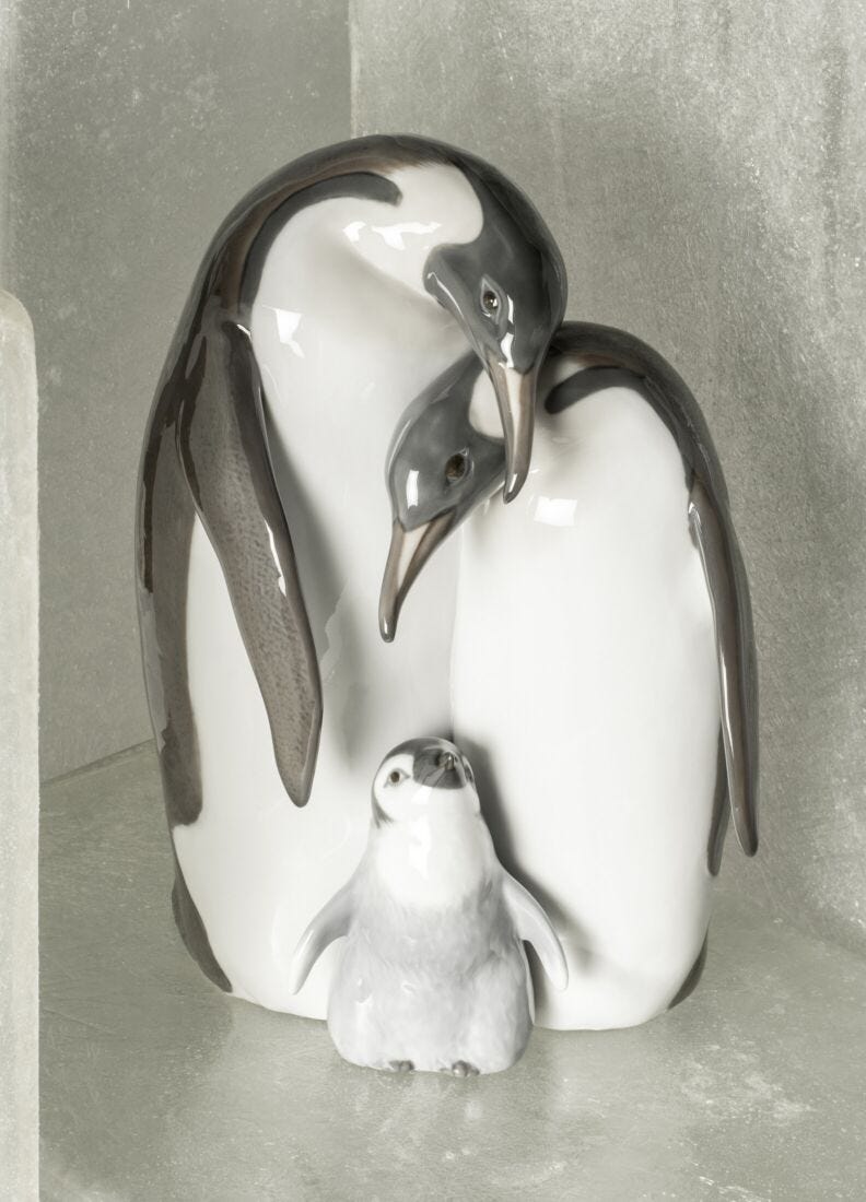 ペンギンの親子 (ポーセリン) - Lladro-Japan