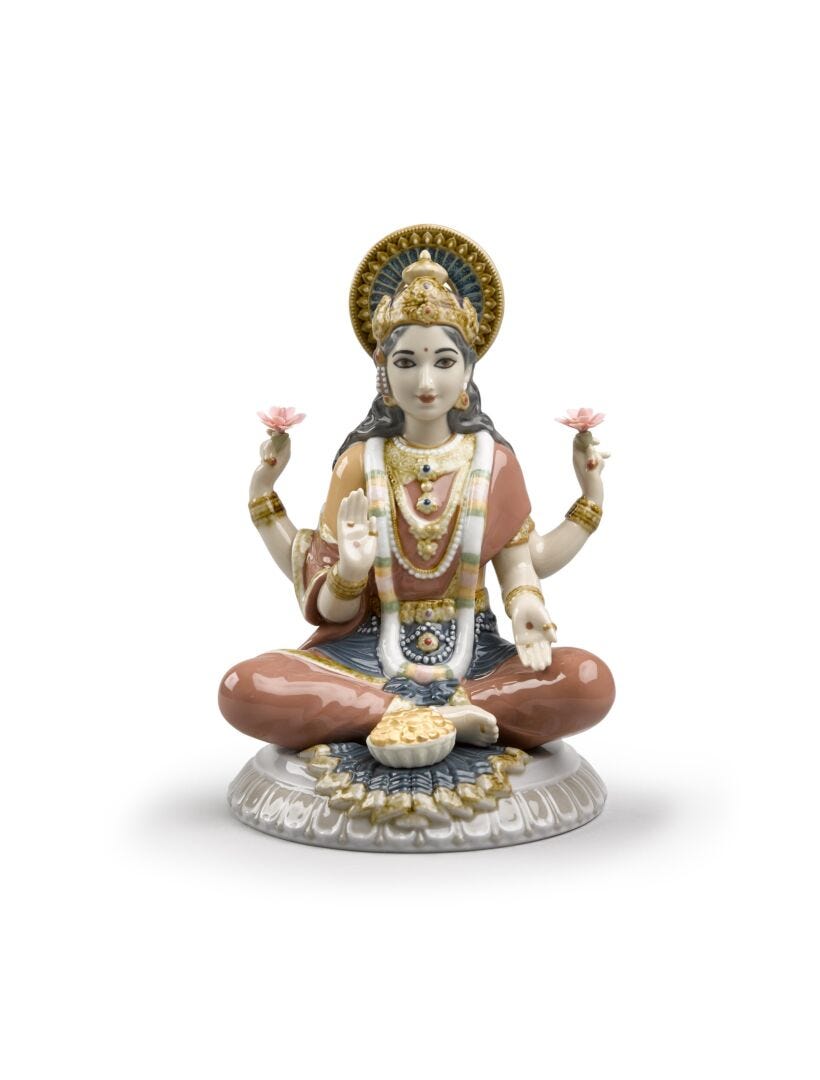 Goddess Sri Lakshmi Figurine - Lladro-India
