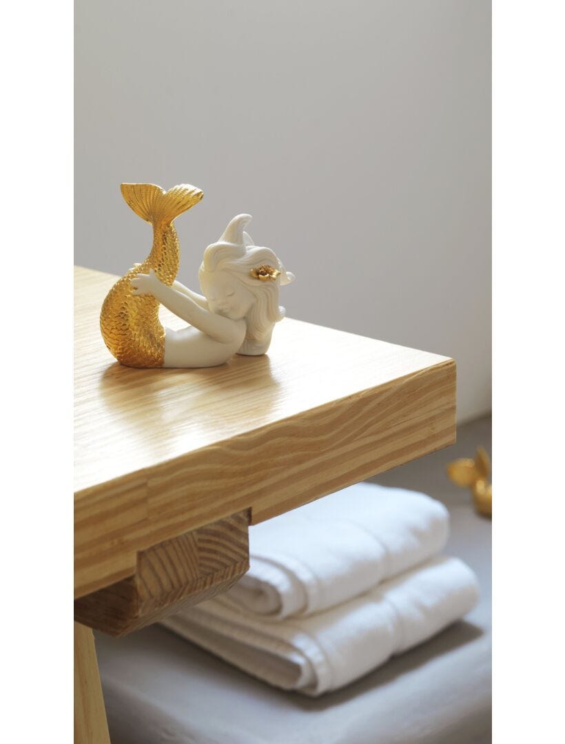 中古】 LLADRO 可愛いマーメイド(Re-Deco/Gold) 置物 - thebodylablnk.com