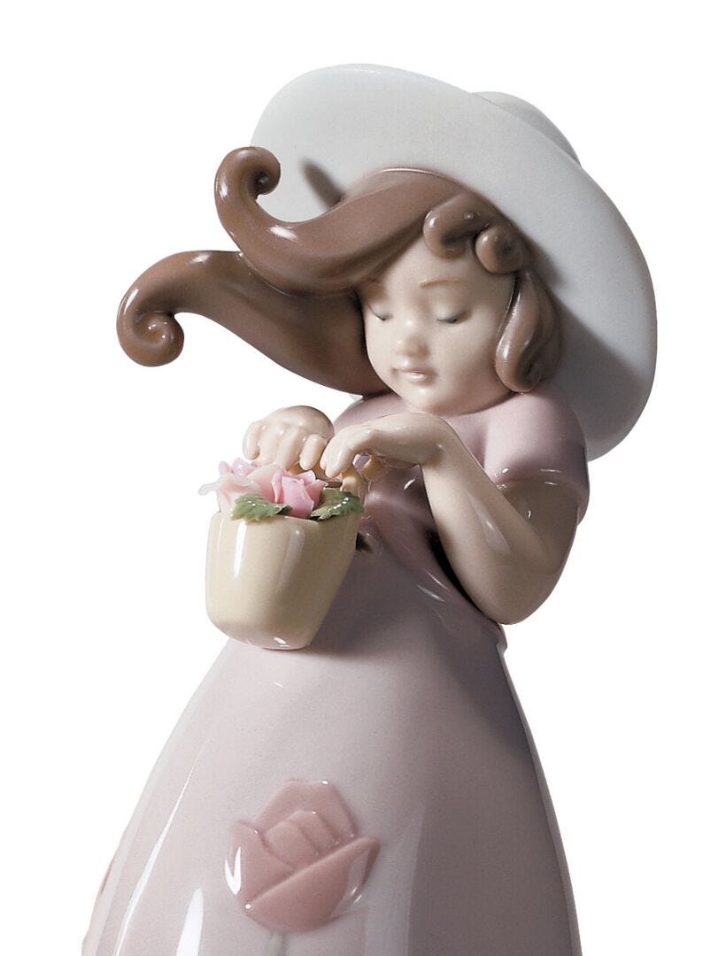 値下げリヤドロリトルローズ少女 8042 LLADRO LITTLE ROSE-