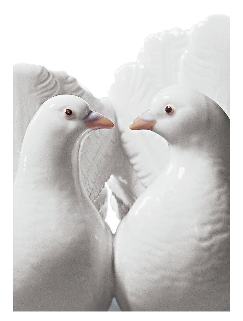 展示品 LLADRO リヤドロ つがいの鳩 - 置物