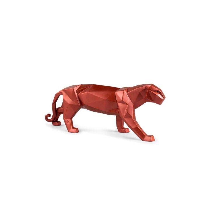Panther Figurine. Metallic red in Lladró