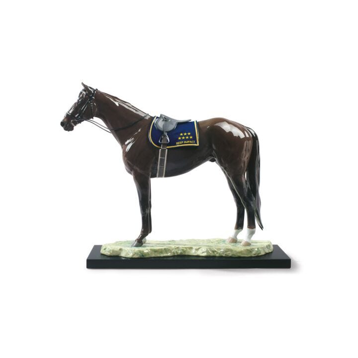 Deep Impact Horse Sculpture. Limited Edition Gloss in Lladró