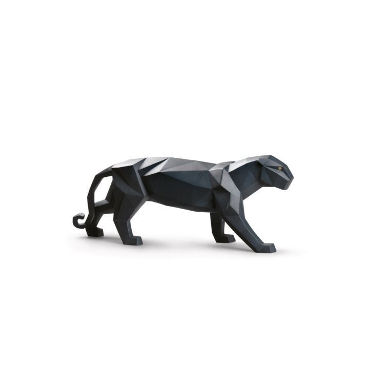 Panther Figurine. Black matte in Lladró