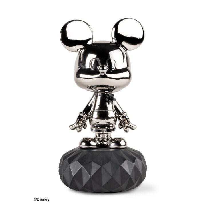 Scultura Mickey Mouse Platinum in Lladró
