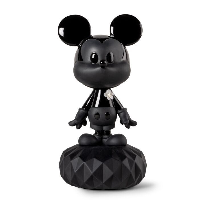 Escultura Mickey Total Black en Lladró