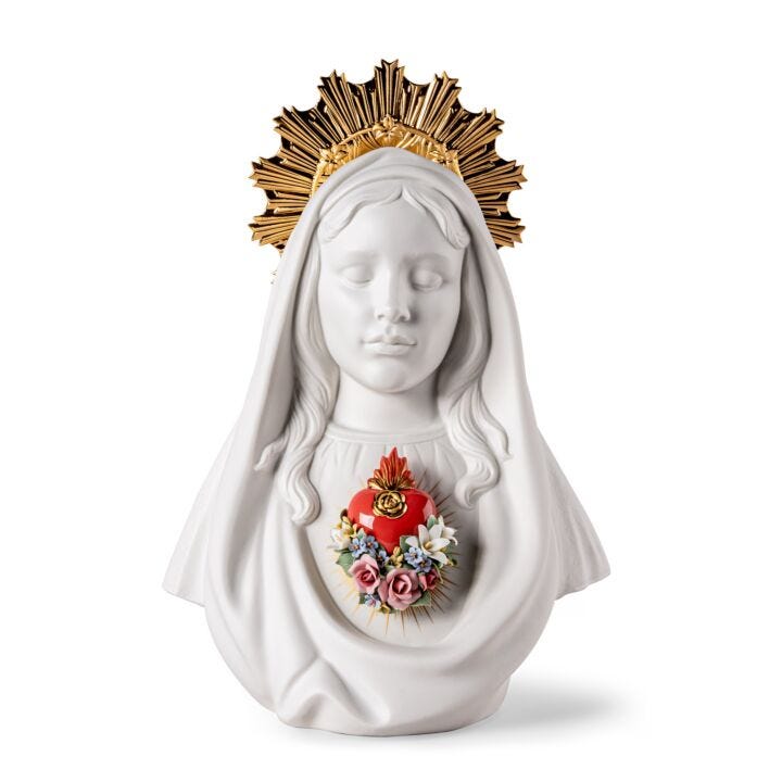 Immaculate Heart of Mary Sculpture in Lladró