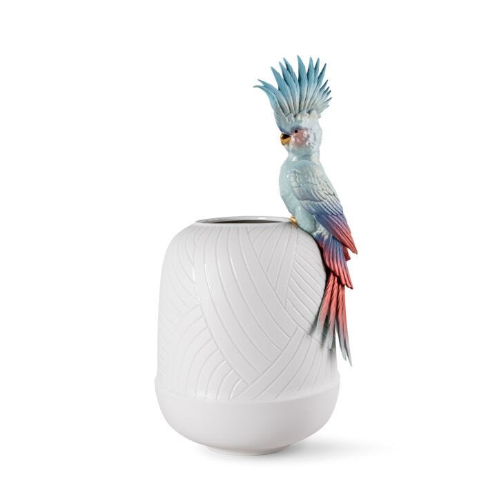 Cockatoo vase in Lladró