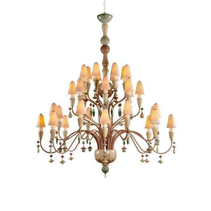 Ivy and Seed 32 Lights Chandelier. Large Model. Spices (US) in Lladró