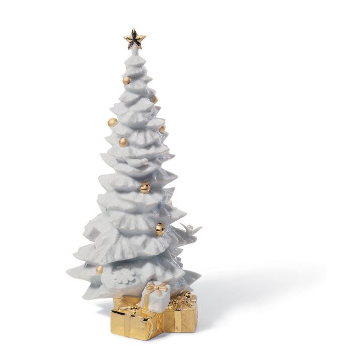 Figura Árbol de Navidad con regalos. Lustre oro en Lladró