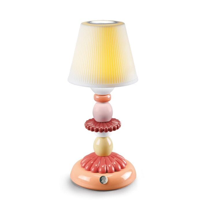 Lotus Firefly Table Lamp. Coral in Lladró