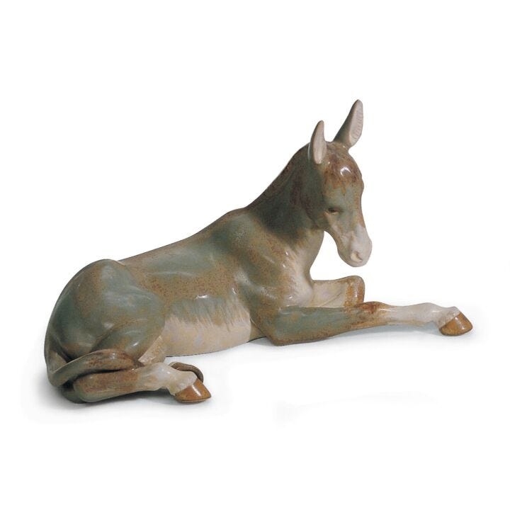 Donkey Nativity Figurine. Gres in Lladró