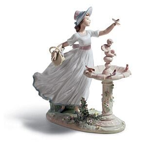 Figurina Passerotti alla fontana